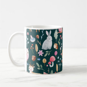 Wasserfarbenfrohe Waldkindermuster Kaffeetasse