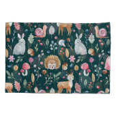 Wasserfarbenfrohe Waldkindermuster Kissenbezug (Rückseite)