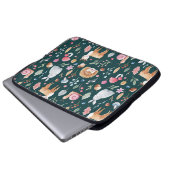 Wasserfarbenfrohe Waldkindermuster Laptopschutzhülle (Vorne Knopf)