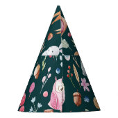 Wasserfarbenfrohe Waldkindermuster Partyhütchen (Rückseite)