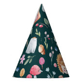 Wasserfarbenfrohe Waldkindermuster Partyhütchen (Links)