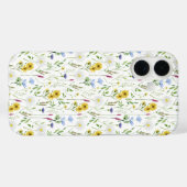 Wasserfarbenfrohe Wildblumenmuster Case-Mate iPhone Hülle (Rückseite (Horizontal))