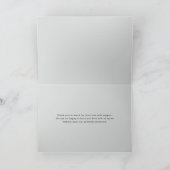 Wasserfarbenfrohe Winterwaldhochzeit Dankeskarte (Innenseite)