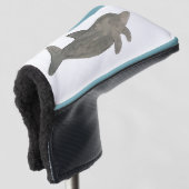 Wasserfarbenfroher Delphin Golf Headcover (3/4 Vorderseite)