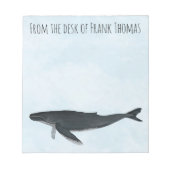 Wasserfarbenfroher, individueller Humpbackwal Notizblock (Vorderseite)