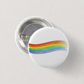 Wasserfarbenfroher Regenbogen Button (Vorne & Hinten)