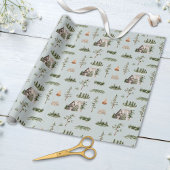 Wasserfarbenfroher Wald Nahtloses Muster Geschenkpapier