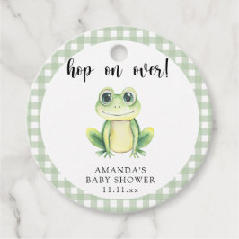 Wasserfarbenfrosche Babydusche Geschenkanhänger