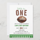 Wasserfarbenfußball 1. Geburtstag Einladung (Vorderseite)