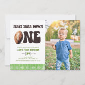 Wasserfarbenfußball 1. Geburtstag Einladung (Vorderseite)