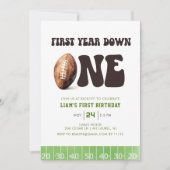 Wasserfarbenfußball 1. Geburtstag Einladung (Vorderseite)