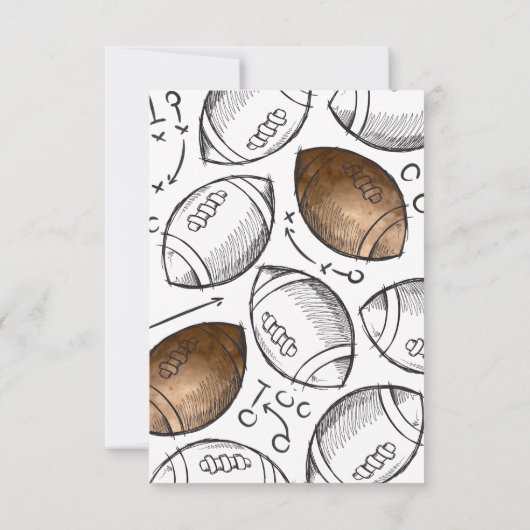 Wasserfarbenfußball Dankeschön Karte (Rückseite)