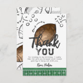 Wasserfarbenfußball Dankeschön Karte (Vorne/Hinten)