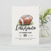 Wasserfarbenfußball Einladung zum Geburtstag (Stehend Vorderseite)