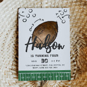 Wasserfarbenfußball Einladung zum Geburtstag