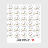 WasserfarbenGazelle mit Mini-Aufklebern in weißer  Aufkleber (Blatt)