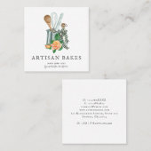 Wasserfarbengebäck Backen & Kochen Utensil Bäckere Quadratische Visitenkarte