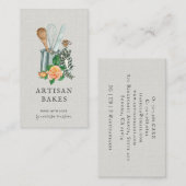Wasserfarbengebäck Backen & Kochen Utensiliengebäc Visitenkarte (Vorne/Hinten)
