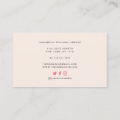 Wasserfarbengebäck und kochend Utensil Baker Visitenkarte (Rückseite)