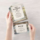 Wasserfarbengebirge All In One Einladung (Abreißen)