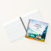 Wasserfarbengebirge Auto- und Teardrop Camper Notizblock (Innenseite)