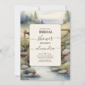 Wasserfarbengebirge Brautparty Einladung (Vorderseite)