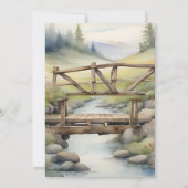 Wasserfarbengebirge Brautparty Einladung (Rückseite)