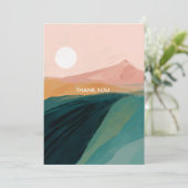 Wasserfarbengebirge - Danke Karte (Stehend Vorderseite)