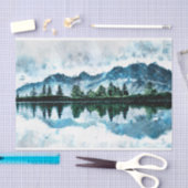 Wasserfarbengebirge Decoupage 10x15 Seidenpapier (Handwerk)