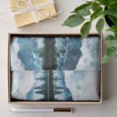 Wasserfarbengebirge Decoupage 10x15 Seidenpapier (Geschenk)