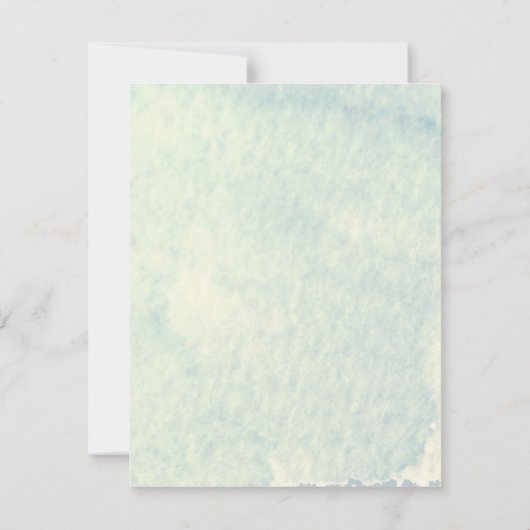 Wasserfarbengebirge, die Hochzeit spart das Datum Einladung (Rückseite)