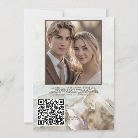 Wasserfarbengebirge - Einladung QR-Code (Rückseite)