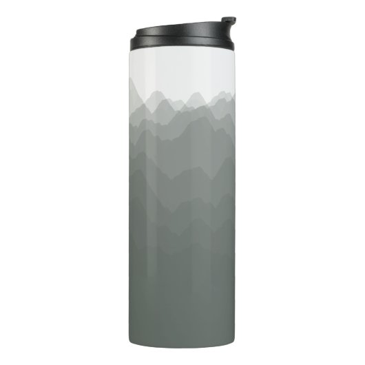 Wasserfarbengebirge Forest Thermal Tumbler Thermosbecher (Nach links gedreht)