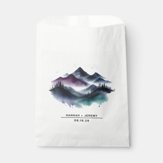 Wasserfarbengebirge Geschenktütchen (Vorderseite)