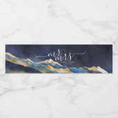 Wasserfarbengebirge Hochwasser-Flaschenetikett Wasserflaschenetikett (Einzelnes Label)