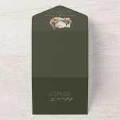 Wasserfarbengebirge Hochzeit in einer Einladung (Außenbereich)