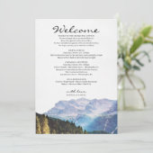 Wasserfarbengebirge Hochzeitstag Begrüßungsreise Programm (Stehend Vorderseite)