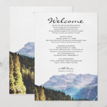 Wasserfarbengebirge Hochzeitstag Begrüßungsreise