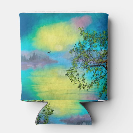 Wasserfarbengebirge Landschaft Dosenkühler (Rückseite)