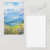 Wasserfarbengebirge Landschaft Hintergrund Visitenkarte (Vorne/Hinten)