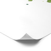 Wasserfarbengebirge Landschaft Poster (Ecke)