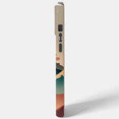 Wasserfarbengebirge mit Sonne Case-Mate iPhone Hülle (Rückseite / Links)