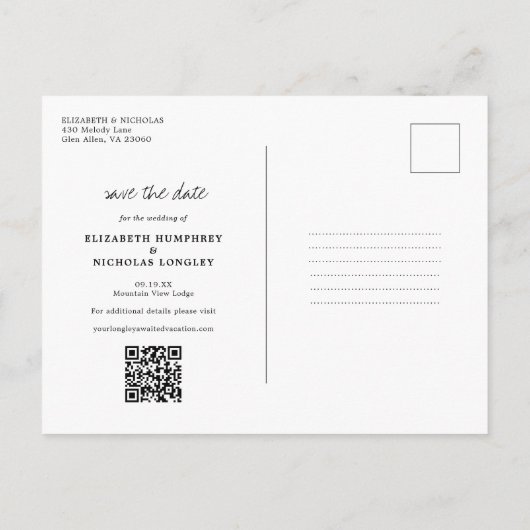 Wasserfarbengebirge | Montana Karte Save the Date (Rückseite)