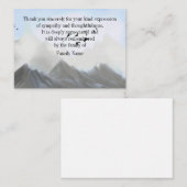 Wasserfarbengebirge nach Beerdigung Danke an die K Mitteilungskarte (Vorne/Hinten)