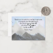 Wasserfarbengebirge nach Beerdigung Danke an die K Mitteilungskarte (Vorderseite/Rückseite Beispiel)