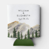 Wasserfarbengebirge Personalisiert Dosenkühler (Rückseite)