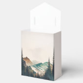 Wasserfarbengebirge Pinienwaldhochzeit Geschenkschachtel (Geöffnet)