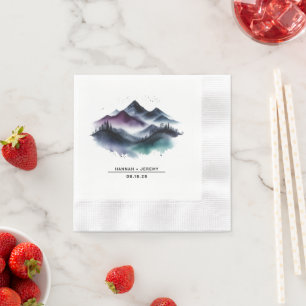 Wasserfarbengebirge Serviette