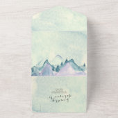 Wasserfarbengebirge und Bäume Bat Mizvah All In One Einladung (Außenbereich)