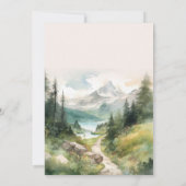 Wasserfarbengebirge und Pinienwälder Einladung (Rückseite)